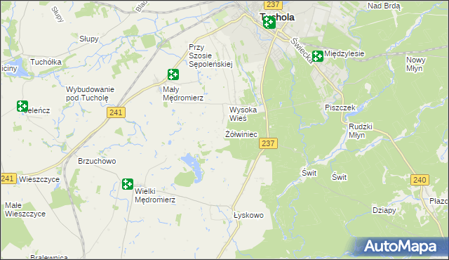 mapa Żółwiniec gmina Gostycyn, Żółwiniec gmina Gostycyn na mapie Targeo