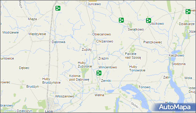 mapa Zrazim, Zrazim na mapie Targeo