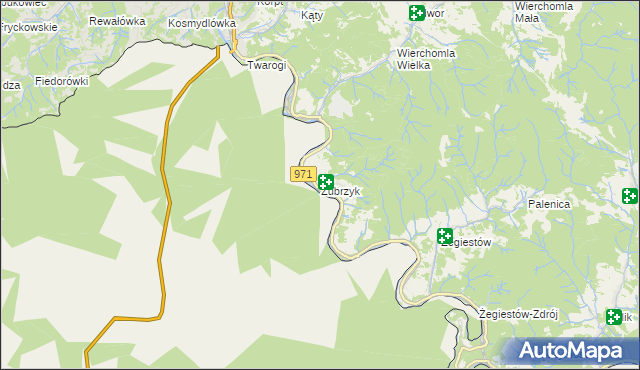 mapa Zubrzyk, Zubrzyk na mapie Targeo