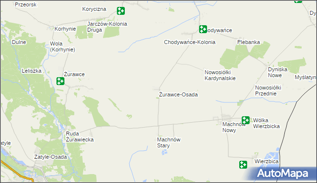 mapa Żurawce-Osada, Żurawce-Osada na mapie Targeo