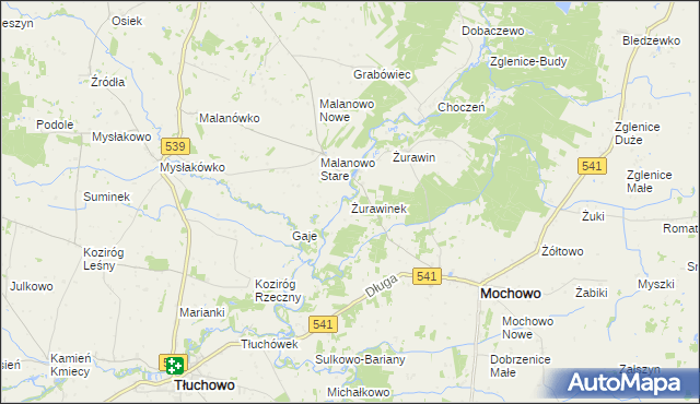 mapa Żurawinek, Żurawinek na mapie Targeo