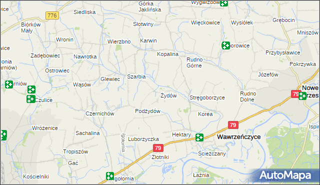 mapa Żydów gmina Igołomia-Wawrzeńczyce, Żydów gmina Igołomia-Wawrzeńczyce na mapie Targeo