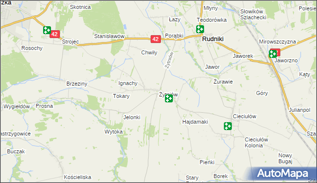 mapa Żytniów, Żytniów na mapie Targeo