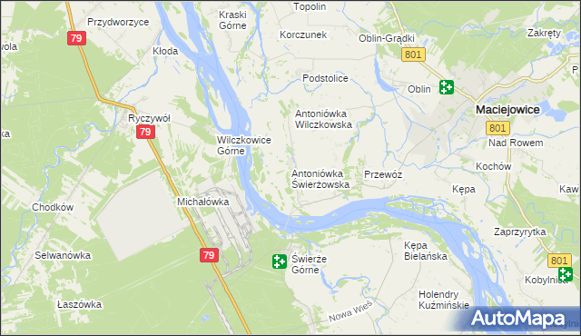 mapa Antoniówka Świerżowska, Antoniówka Świerżowska na mapie Targeo