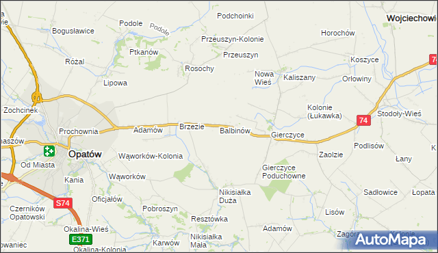 mapa Balbinów, Balbinów na mapie Targeo