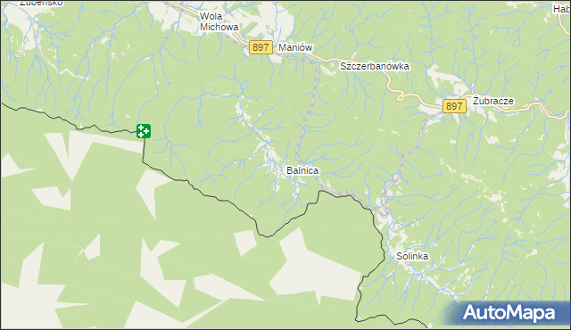 mapa Balnica, Balnica na mapie Targeo