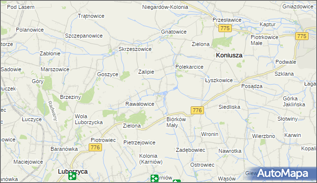 mapa Biórków Wielki, Biórków Wielki na mapie Targeo