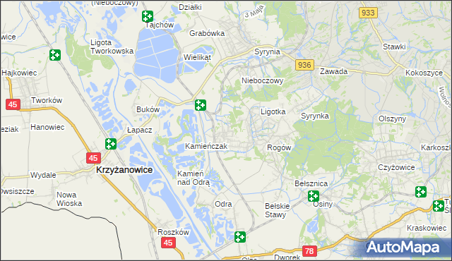 mapa Bluszczów, Bluszczów na mapie Targeo