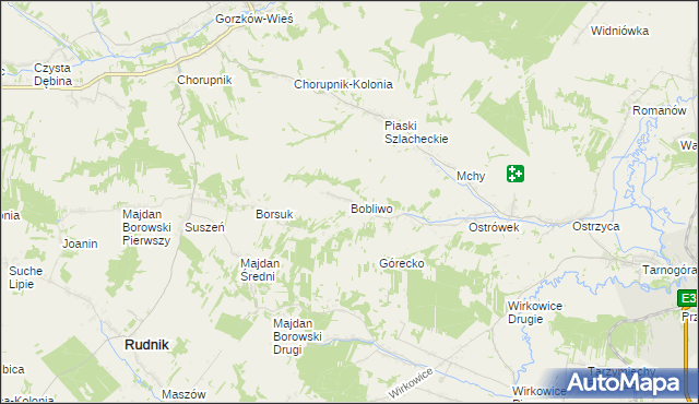 mapa Bobliwo, Bobliwo na mapie Targeo