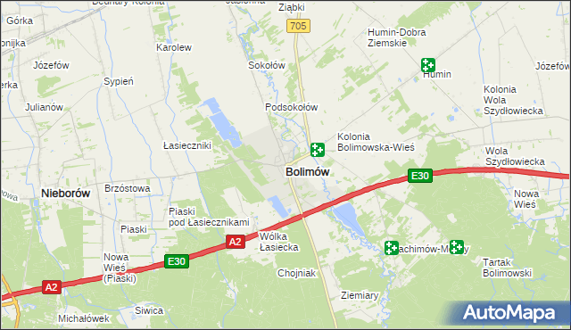 mapa Bolimów, Bolimów na mapie Targeo