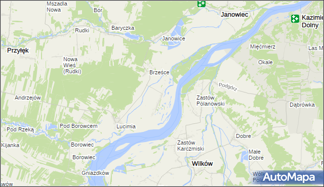 mapa Brześce-Kolonia, Brześce-Kolonia na mapie Targeo