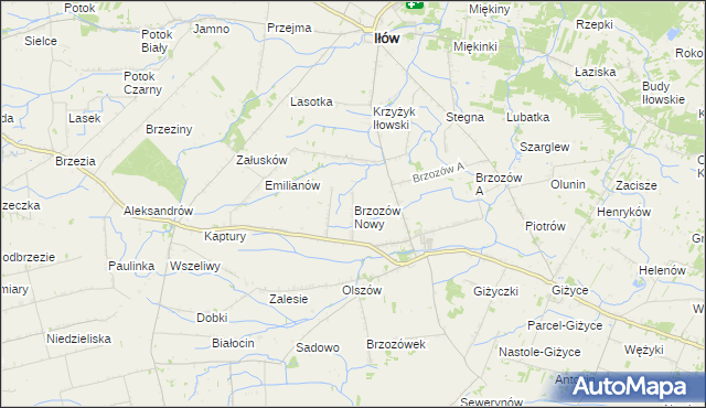 mapa Brzozów Nowy, Brzozów Nowy na mapie Targeo