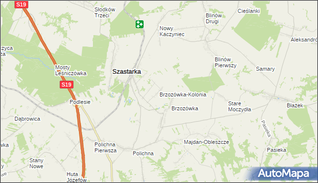 mapa Brzozówka-Kolonia, Brzozówka-Kolonia na mapie Targeo