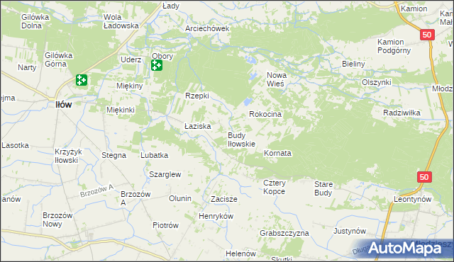 mapa Budy Iłowskie, Budy Iłowskie na mapie Targeo