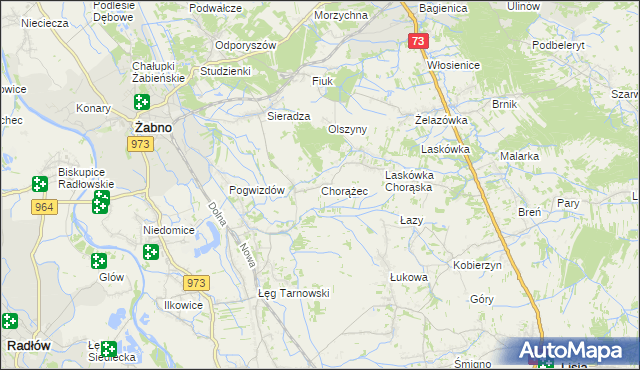 mapa Chorążec, Chorążec na mapie Targeo