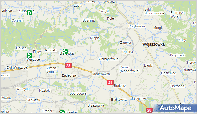 mapa Chrząstówka, Chrząstówka na mapie Targeo