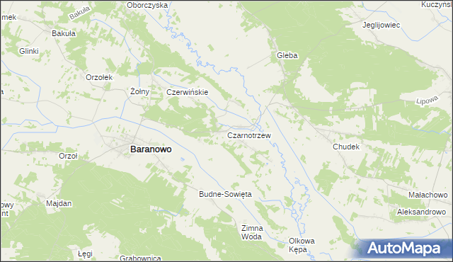 mapa Czarnotrzew, Czarnotrzew na mapie Targeo