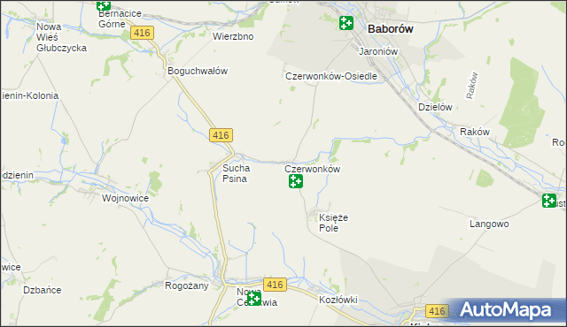 mapa Czerwonków, Czerwonków na mapie Targeo