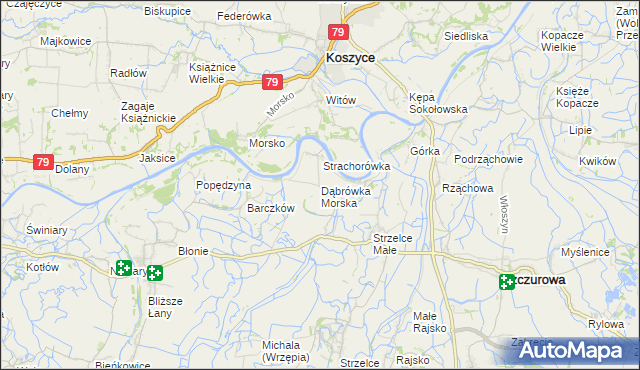 mapa Dąbrówka Morska, Dąbrówka Morska na mapie Targeo