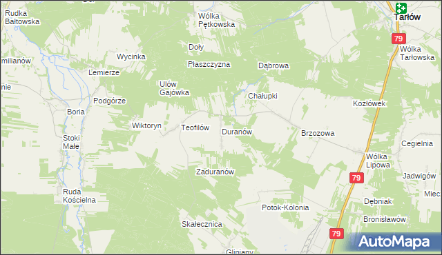 mapa Duranów, Duranów na mapie Targeo