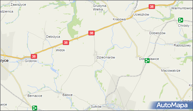 mapa Dziećmarów, Dziećmarów na mapie Targeo