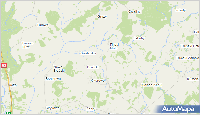 mapa Filipki Duże, Filipki Duże na mapie Targeo