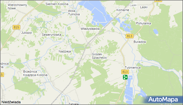 mapa Gródek Szlachecki, Gródek Szlachecki na mapie Targeo