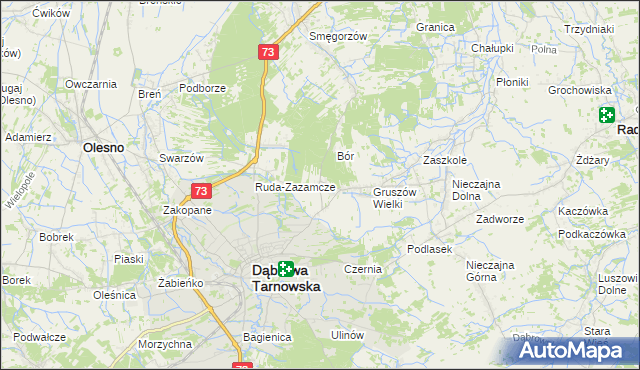 mapa Gruszów Mały, Gruszów Mały na mapie Targeo