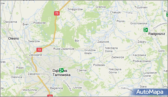 mapa Gruszów Wielki, Gruszów Wielki na mapie Targeo