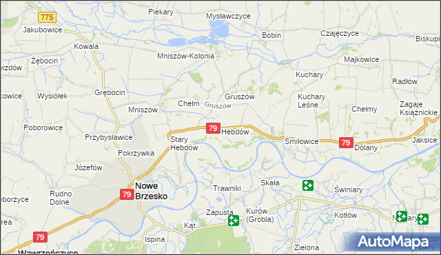 mapa Hebdów, Hebdów na mapie Targeo