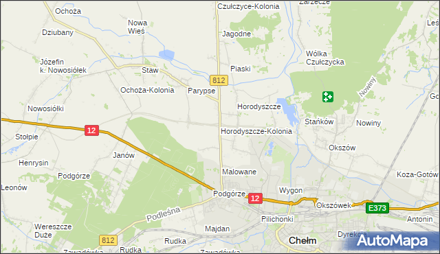 mapa Horodyszcze-Kolonia, Horodyszcze-Kolonia na mapie Targeo