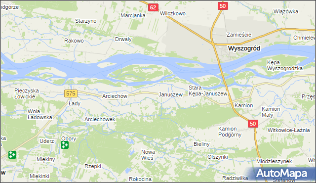 mapa Januszew, Januszew na mapie Targeo