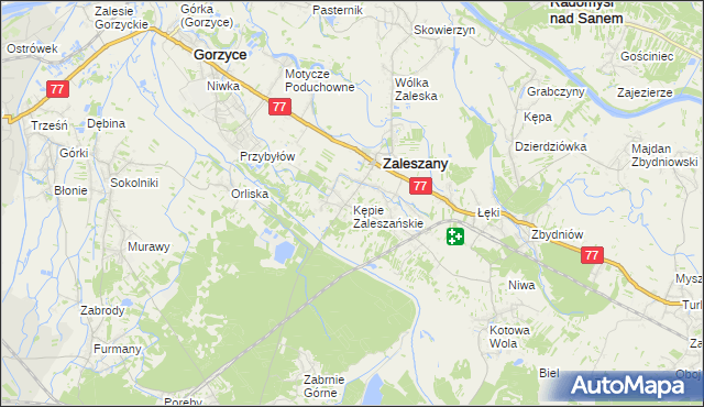 mapa Kępie Zaleszańskie, Kępie Zaleszańskie na mapie Targeo