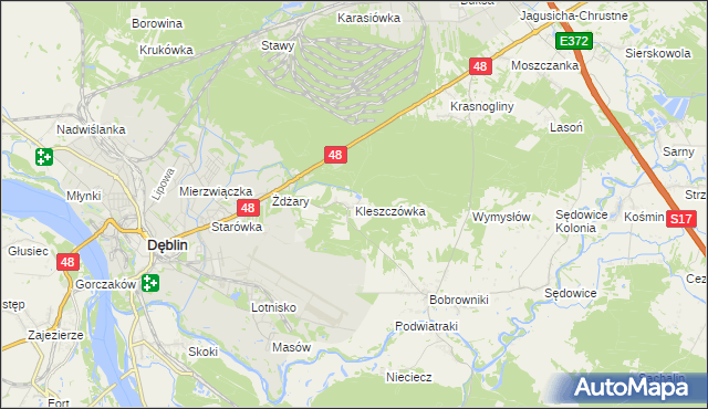 mapa Kleszczówka, Kleszczówka na mapie Targeo