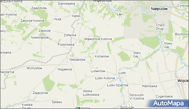 mapa Kocianów, Kocianów na mapie Targeo