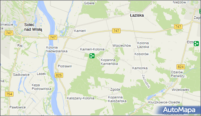 mapa Kopanina Kamieńska, Kopanina Kamieńska na mapie Targeo