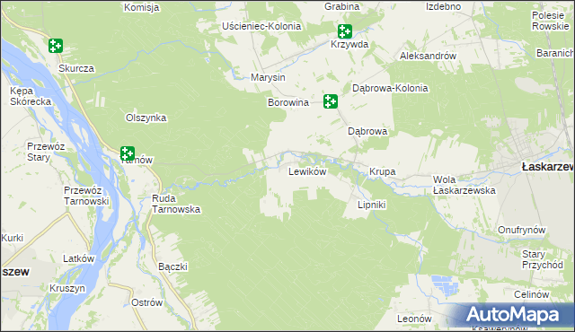 mapa Lewików, Lewików na mapie Targeo