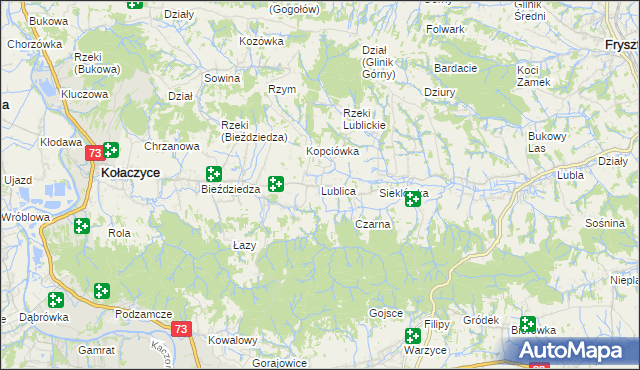 mapa Lublica, Lublica na mapie Targeo