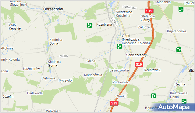 mapa Majdan Sobieszczański, Majdan Sobieszczański na mapie Targeo