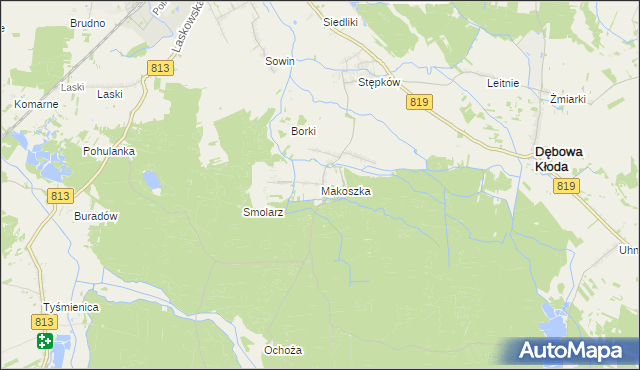 mapa Makoszka, Makoszka na mapie Targeo