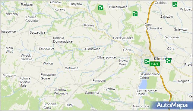 mapa Olbierzowice, Olbierzowice na mapie Targeo