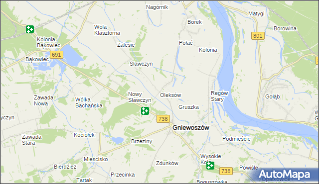 mapa Oleksów, Oleksów na mapie Targeo