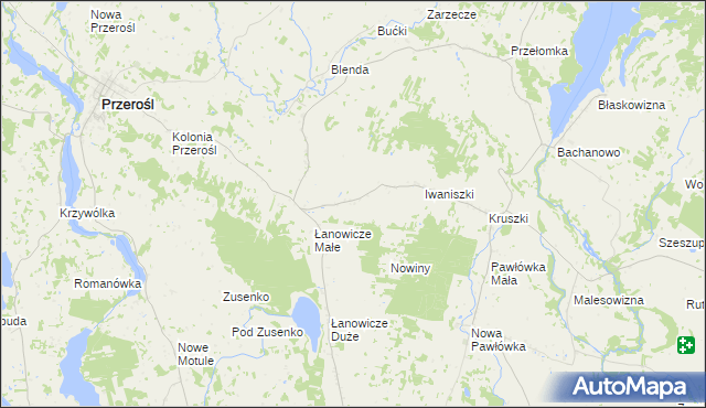 mapa Olszanka gmina Przerośl, Olszanka gmina Przerośl na mapie Targeo