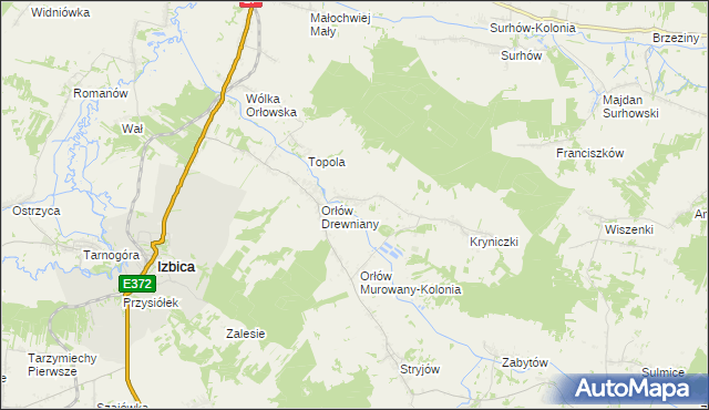 mapa Orłów Murowany, Orłów Murowany na mapie Targeo