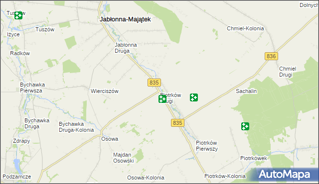 mapa Piotrków Drugi, Piotrków Drugi na mapie Targeo