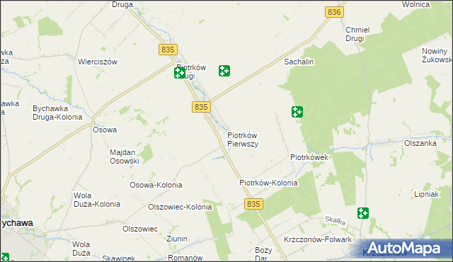 mapa Piotrków Pierwszy, Piotrków Pierwszy na mapie Targeo