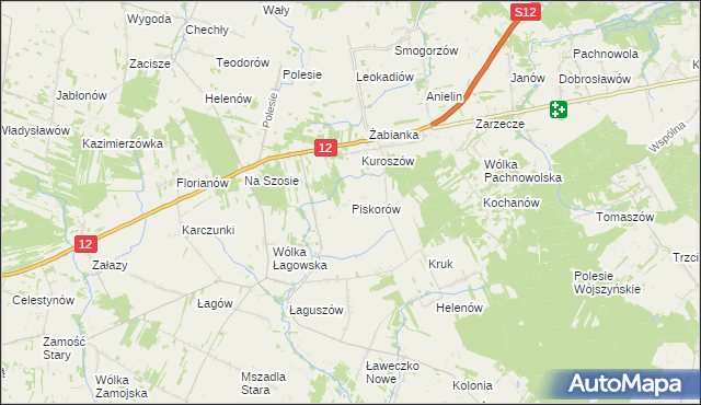 mapa Piskorów, Piskorów na mapie Targeo