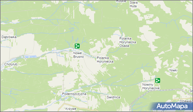 mapa Polanka Horyniecka, Polanka Horyniecka na mapie Targeo