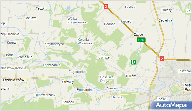 mapa Pościsze, Pościsze na mapie Targeo