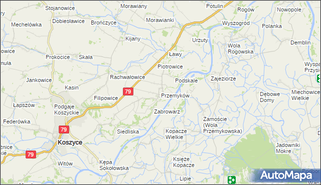 mapa Przemyków, Przemyków na mapie Targeo
